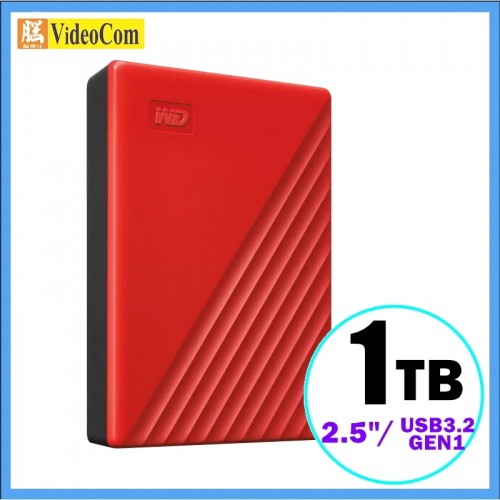 WD My Passport 1TB (紅色) WDBYVG0010BRD - 2.5" USB3.2 GEN1 可攜式外置式硬碟 803WDBYVG0010BRD-V02 WD My Passport 1TB (紅色) WDBYVG0010BRD - 2.5" USB3.2 GEN1 可攜式外置式硬碟 803WDBYVG0010BRD-V02